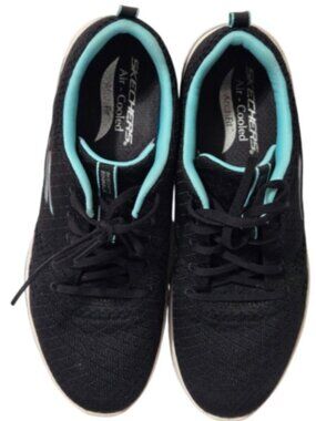 Skechers Arch Fit Go Walk Black Aqua Sneaker Women’s 10 124403 Running Shoes